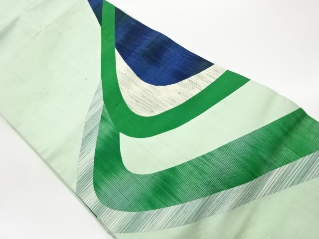 JAPANESE NAGOYA OBI / TSUMUGI / WAVY STRIPE